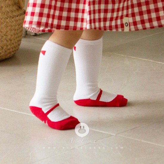[4차제작] 몰래신은 빨간구두 - baby knee socks