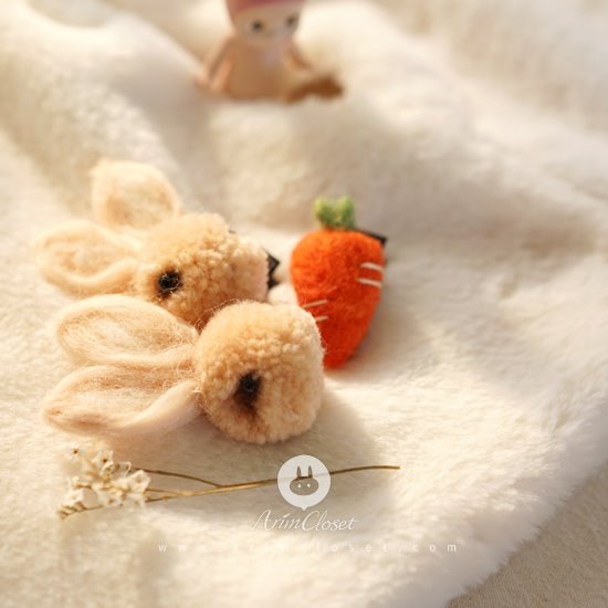 [10차제작] 퐁실 토끼가 젤루 좋아하는 당근 - rabbit &amp; carrot baby pin