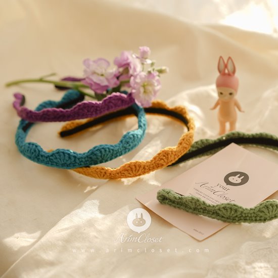 [2차입고] 포근한 왕관을 쓴 쪼꼬미는 오늘 공주님 - 4color crown knit hairband