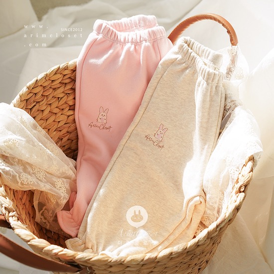 [new10%↓ 3.21 11am까지] 귀여운 작은 토끼가 쪼꼬미를 닮았죠 :) - pink, oatmeal rabbit cute frill pants