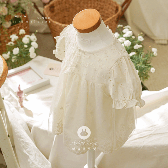 [new10%↓ 4.25 11am까지] 아기 밤비는 데이지꽃을 좋아하죠 :) -  lovely lace pure cotton baby bambi point tutu blouse
