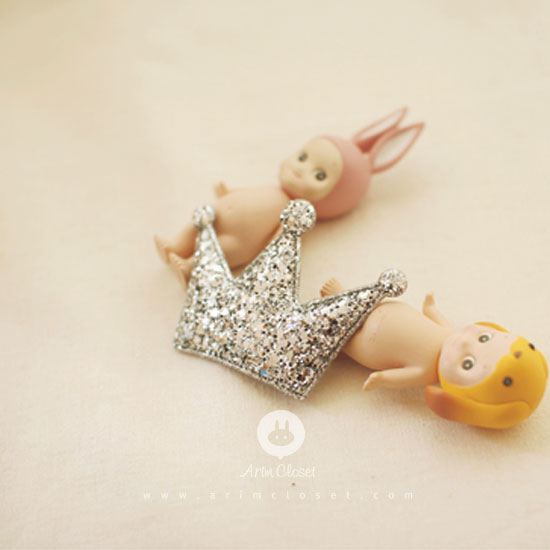 [5차제작] your my Queen 두번째 이야기 - silver crown baby pin : 똑딱핀