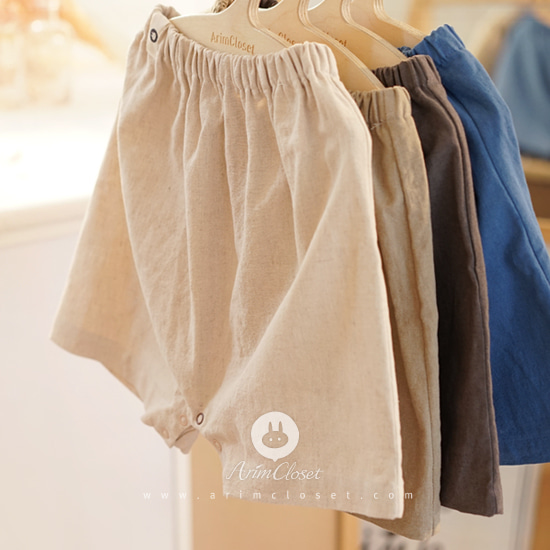 요 귀여운 쪼꼬미 잡아라 ! - 4 colors cotton linen baby cute pants