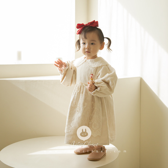 [3차제작] 꽃들을 사랑하는 감성적인 너를 위해 :) - romantic pure apron 1oz baby cotton dress