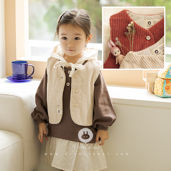 [5차제작] 오늘도 귀여운 쪼꼬미에게 따스한 뽀뽀 - 2color 2oz baby cotton inner vest