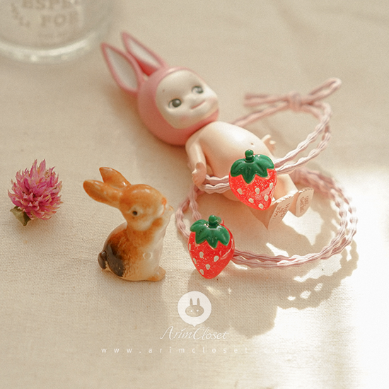 귀여운 쪼꼬미가 좋아하는 딸기 - strawberry cute chou chou (2ea 1set)