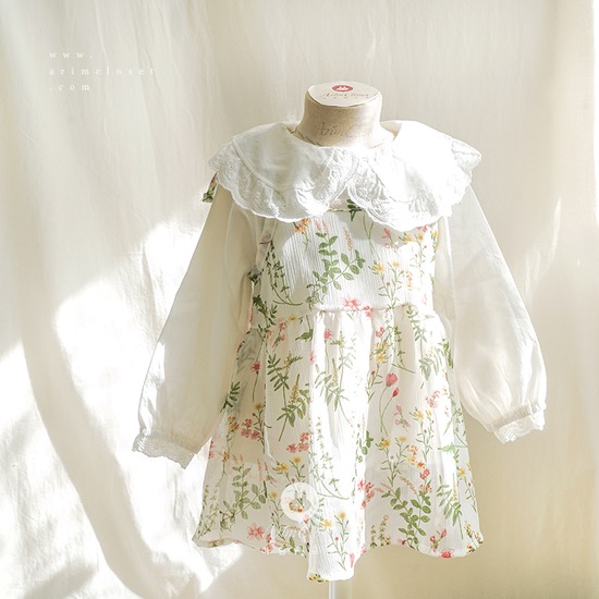 싱그러움과 사랑스러움이 쪼꼬미를 쫒아다니죠 - beautiful flower chiffon baby blouse