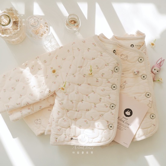 [3차제작] 귀여운 쪼꼬미 마음처럼 포근하죠 &gt;.&lt; - bunny, flower cream corduroy cotton 2oz jacket