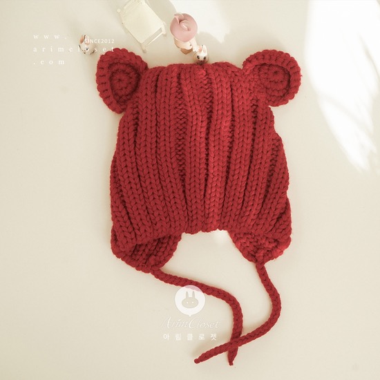 우쭈쭈 귀요미 만들기 두번째 이야기 - bear 3color baby hat ::아기 뜨개 털모자