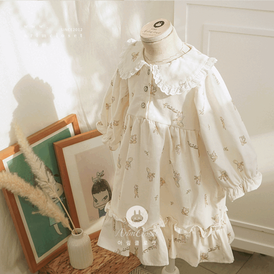 귀여운 아기 토끼들이랑 어여쁜 시간 &gt;.&lt;  - cute bunny lovely premium corduro baby dress