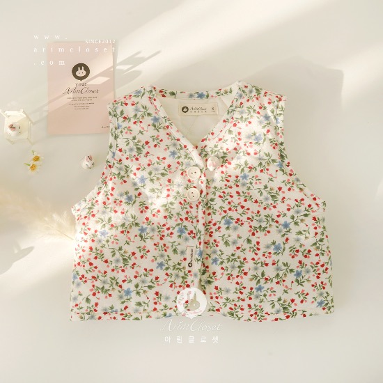 우리 쪼꼬미의 귀엽고도 따스한 날 :) - cute flower 3oz baby cotton vest