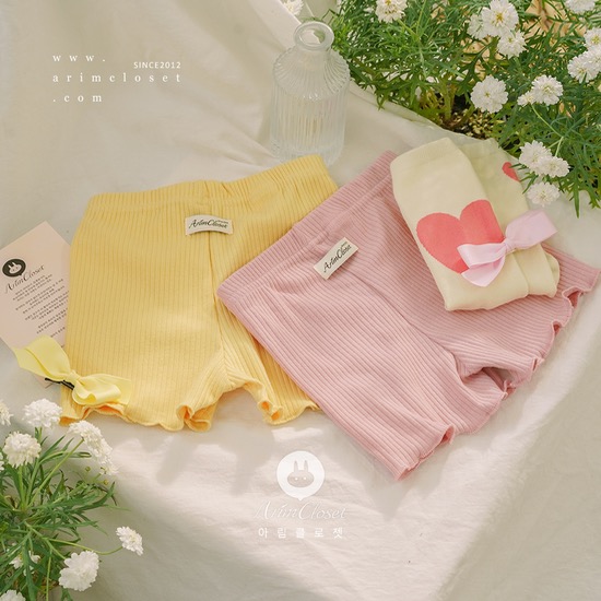 [new10%↓ 5.2 11am까지] 여름날을 접수할 쪼꼬미의 레깅스라구요 -  yellow, pink cotton short leggings
