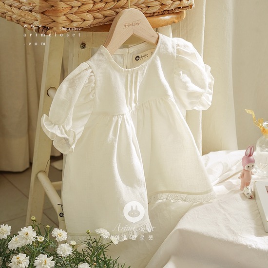 [2차제작] 우리 아가의 청순함을 책임질게요 &gt;.&lt; -  lovely pure linen cotton baby lace point blouse