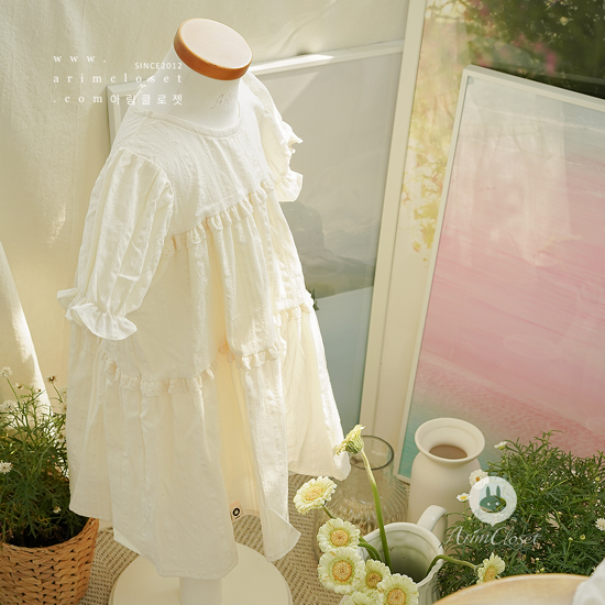 [new10%↓ 6.20 11am까지]  햇살아래 청순함이 눈부신 날이죠 :) - lovely lace point cancan cotton baby premium dress