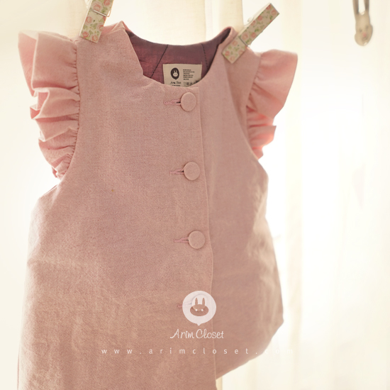[4차제작] 달콤한 딸기푸딩 한스푼 - baby cotton babypink waistcoat