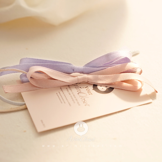 [3차제작] 살랑살랑 쪼꼬미 마음 - pink &amp; violet ribbon baby band