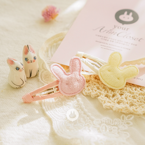 [9차제작]귀여운 토끼들아 까꿍 ? - yellow or pink bunny baby pin
