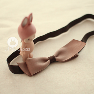[4차제작] 다크초콜릿 - brown ribbon babyband